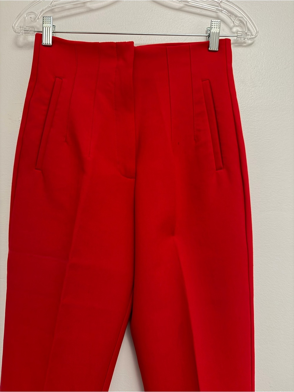 Zara Red Sleeveless Double-Breasted Blazer & Tapered Pants Set - Picture 6 of 12